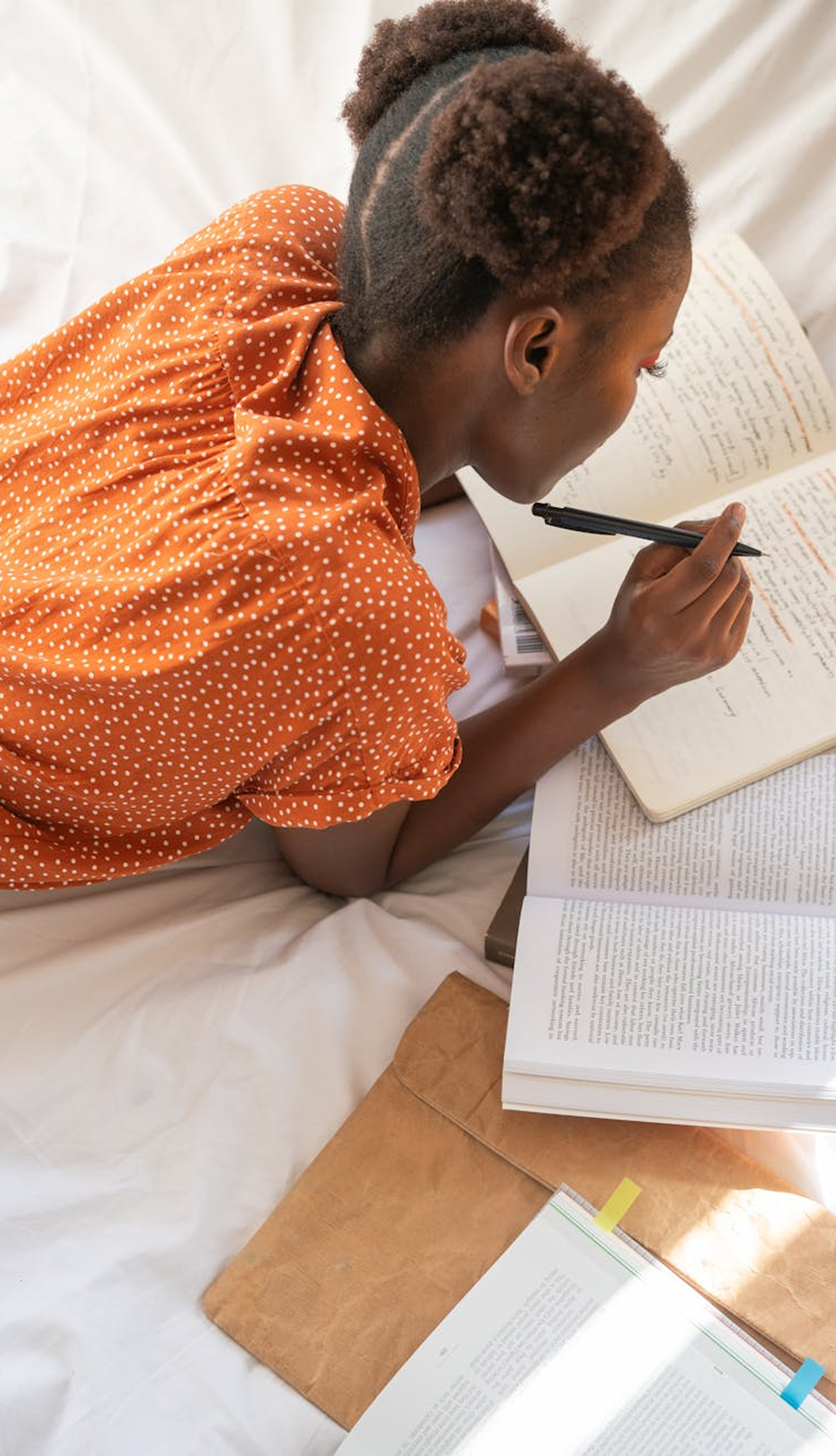 Student studying
