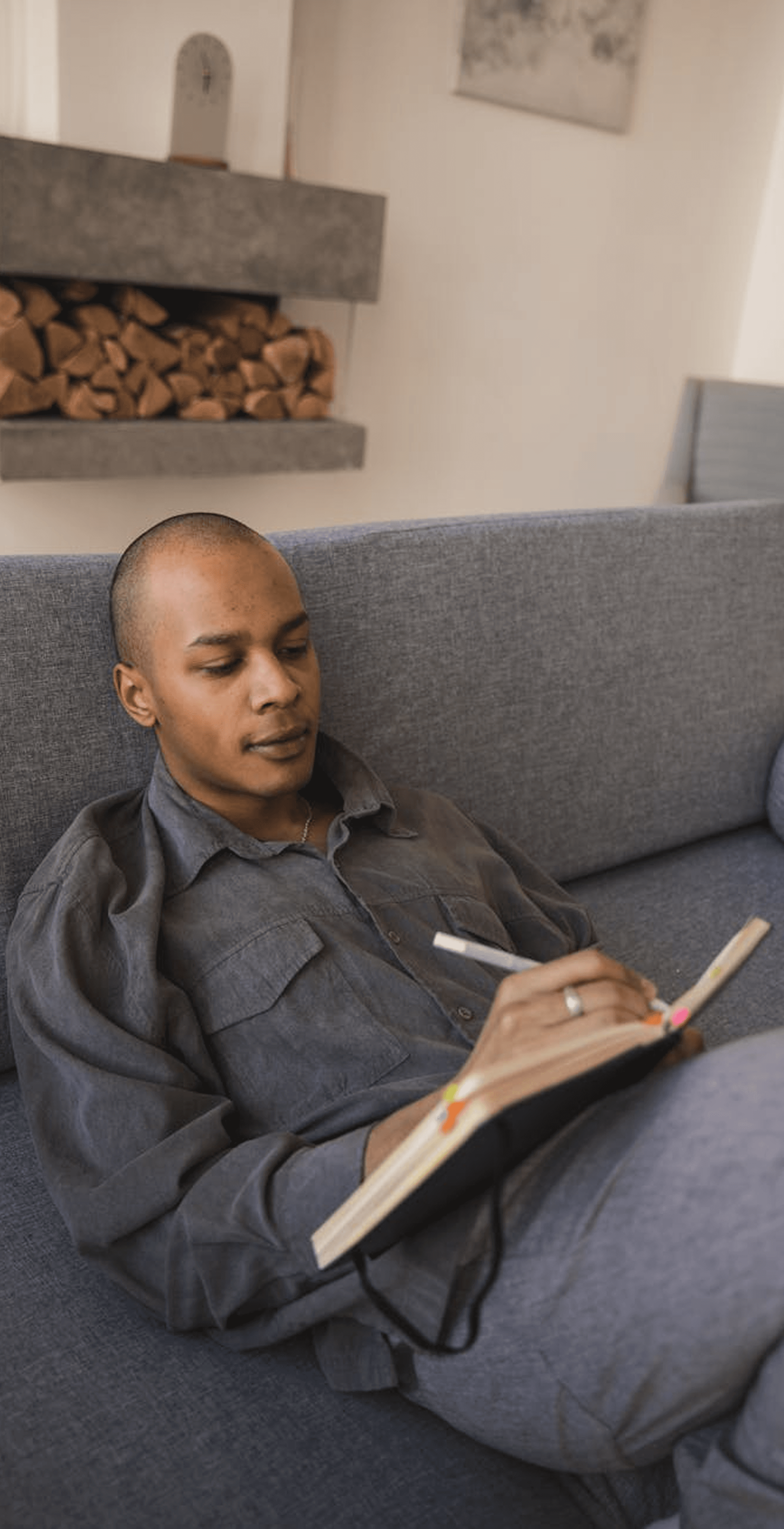 Student studying